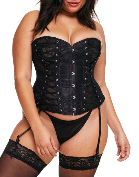 Nikita Unlined Boned Corset & G-string Set