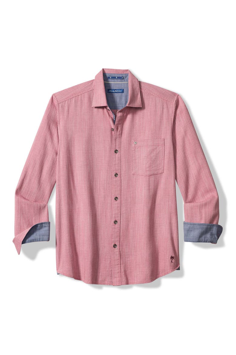 Dorado Stretch Cotton Button-Up Shirt, Alternate, color, LUXE BERRY