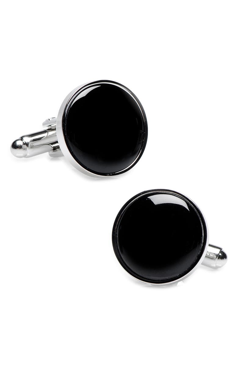 Cufflinks, Inc. Round Onyx Cuff Links, Main, color, 