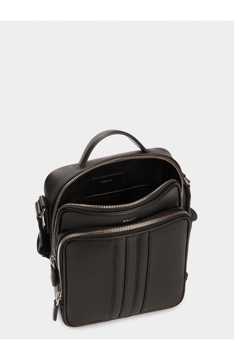 Bally Mythos Crossbody Bag In Recycled Leather, Alternate, color, Black+Palladio