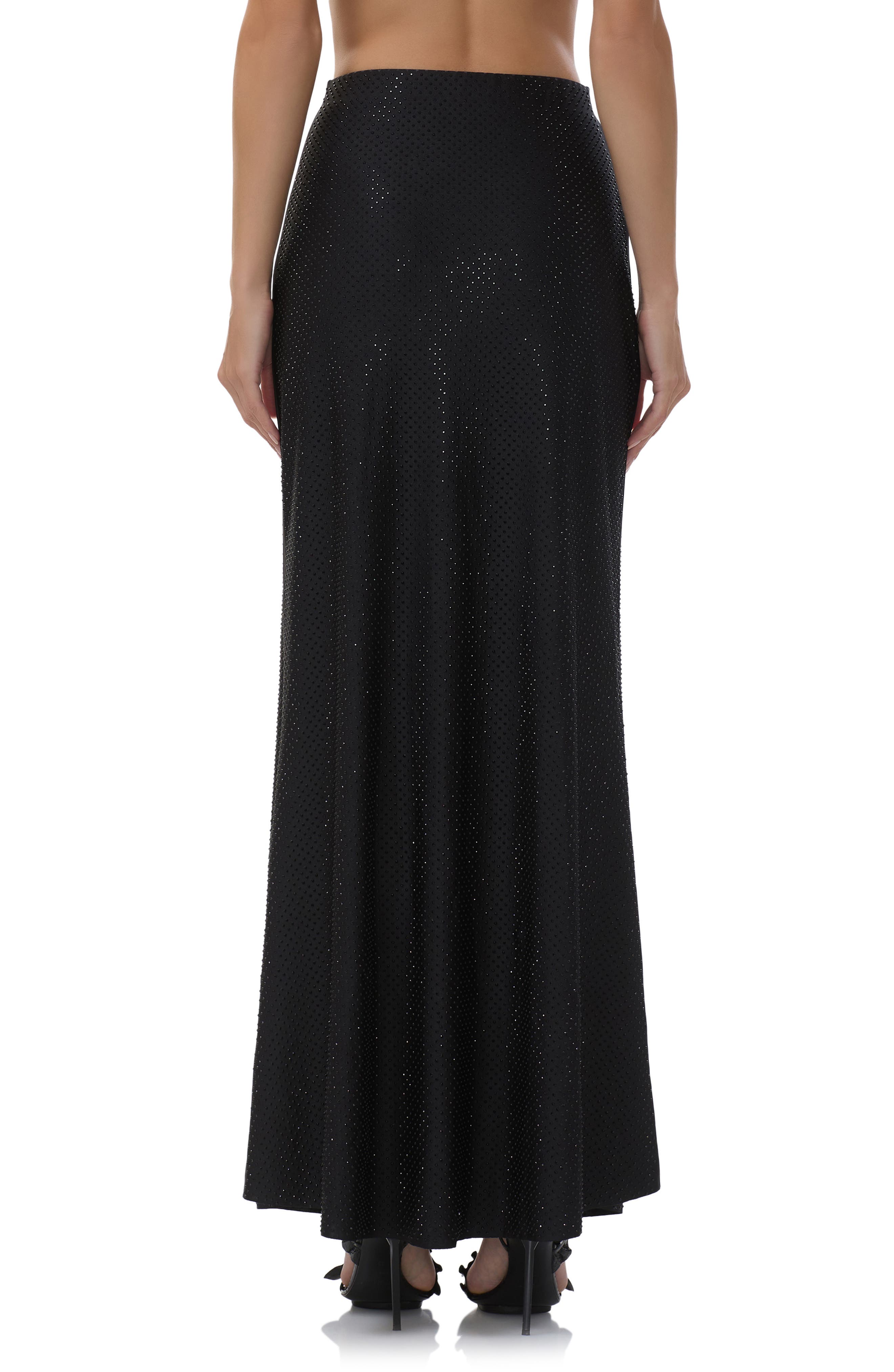 Tegan Metal Stud Jersey Maxi Skirt - image 2