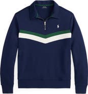 Polo Ralph Lauren Double Knit Chevron Quarter-Zip Pullover