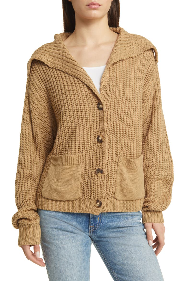 Amelia Oversize Cardigan, Alternate, color, CAMEL