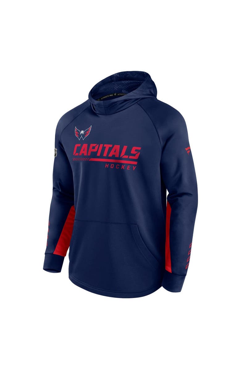FANATICS Men's Fanatics Branded Navy Washington Capitals Authentic Pro Locker Room Raglan Pullover Hoodie, Alternate, color, Navy