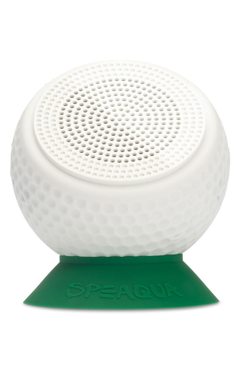 SPEAQUA Barnacle Pro 2.0 Waterproof Bluetooth Speaker, Main, color, Golf White/ Green