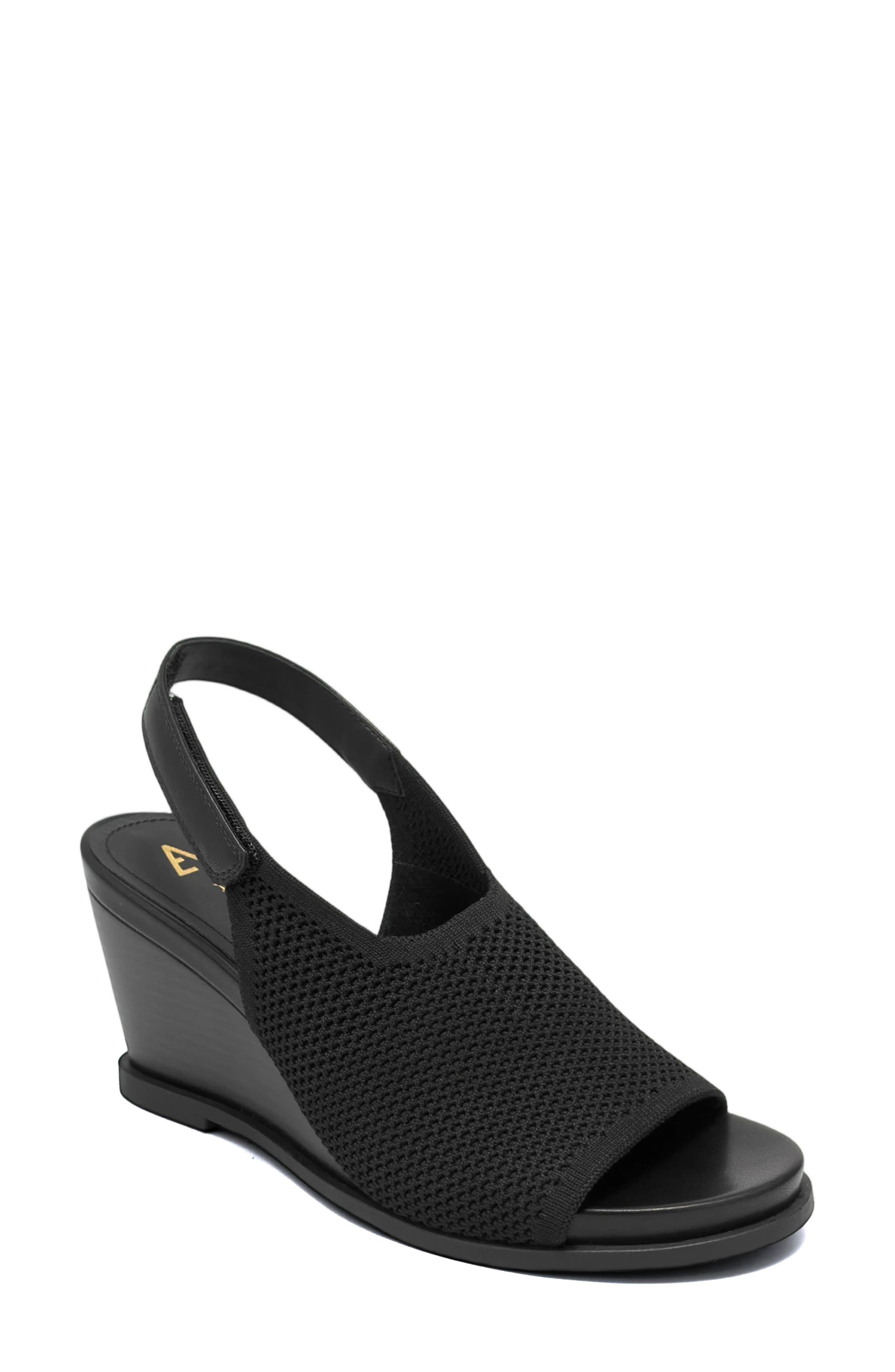 Dell Textured Knit Slingback Wedge Sandal