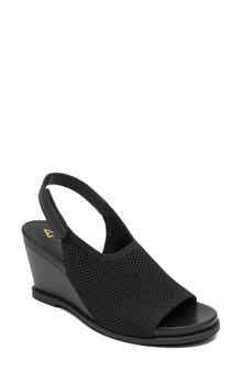 Dell Textured Knit Slingback Wedge Sandal