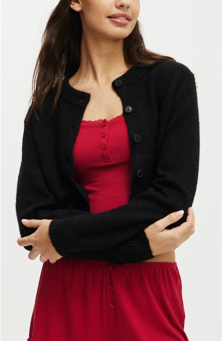 COTTON ON BODY Women's Cropped Knit Cardigan, Main, color, 