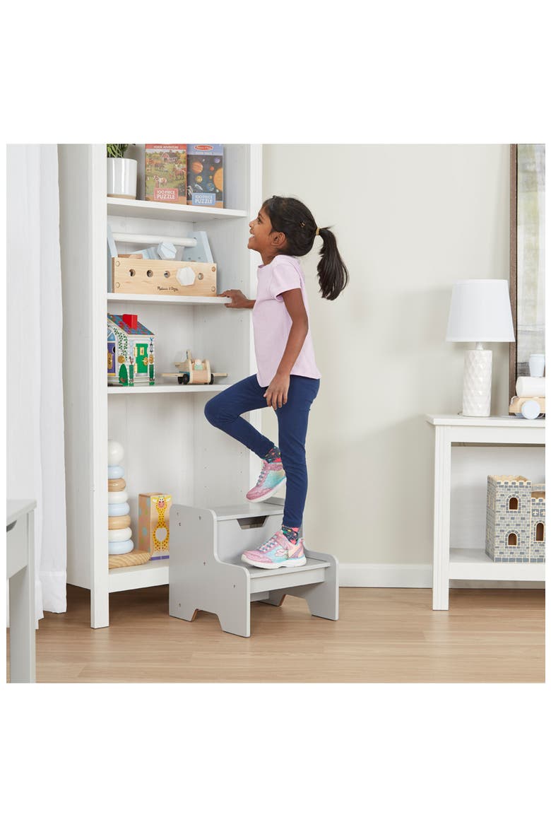 Wooden Step Stool, Alternate, color, GREY