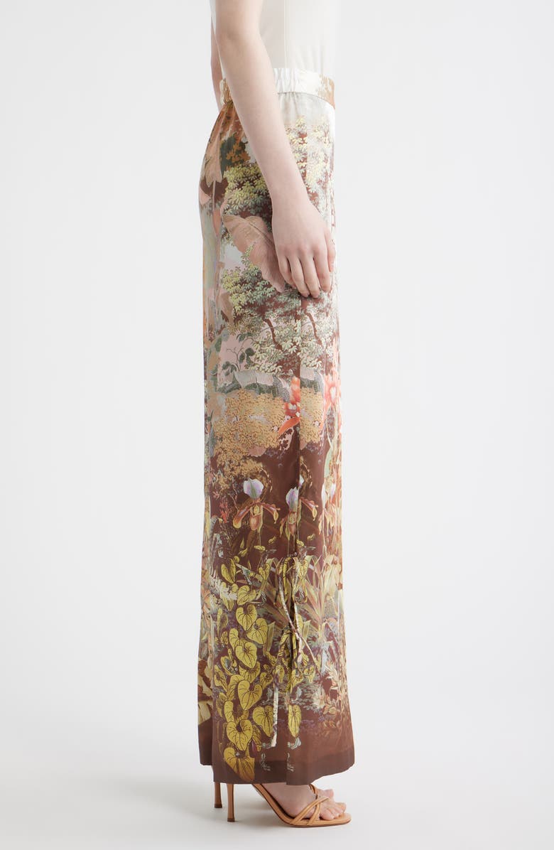 KOBI HALPERIN Helena Tie Hem Wide Leg Pants, Alternate, color, Coral Multi