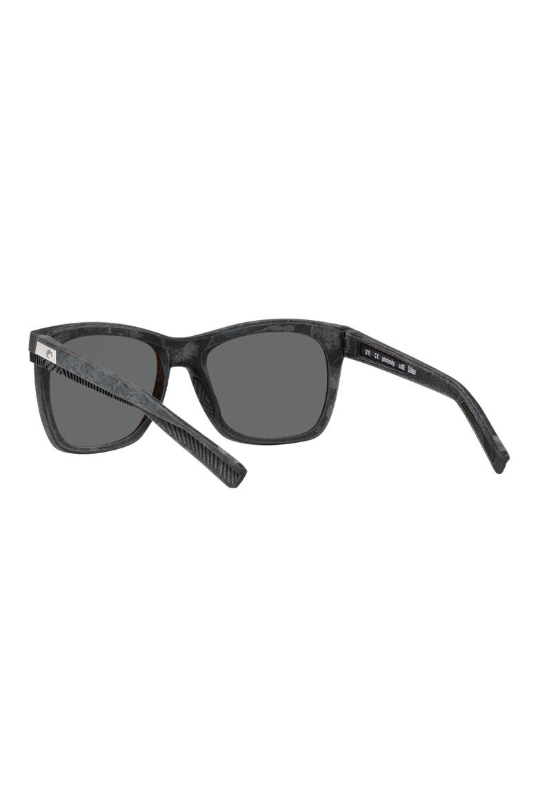 55mm Polarized Square Sunglasses, Alternate, color, GREY/ COPPER SILVER MIRROR