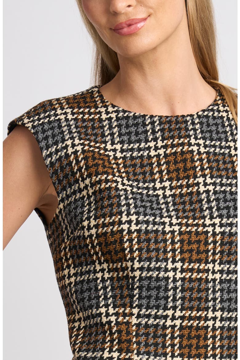 Jamie Plaid Shift Dress, Alternate, color, RICH BLACK