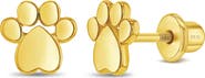In Season Jewelry My Furry Friend Paw Plated Earrings