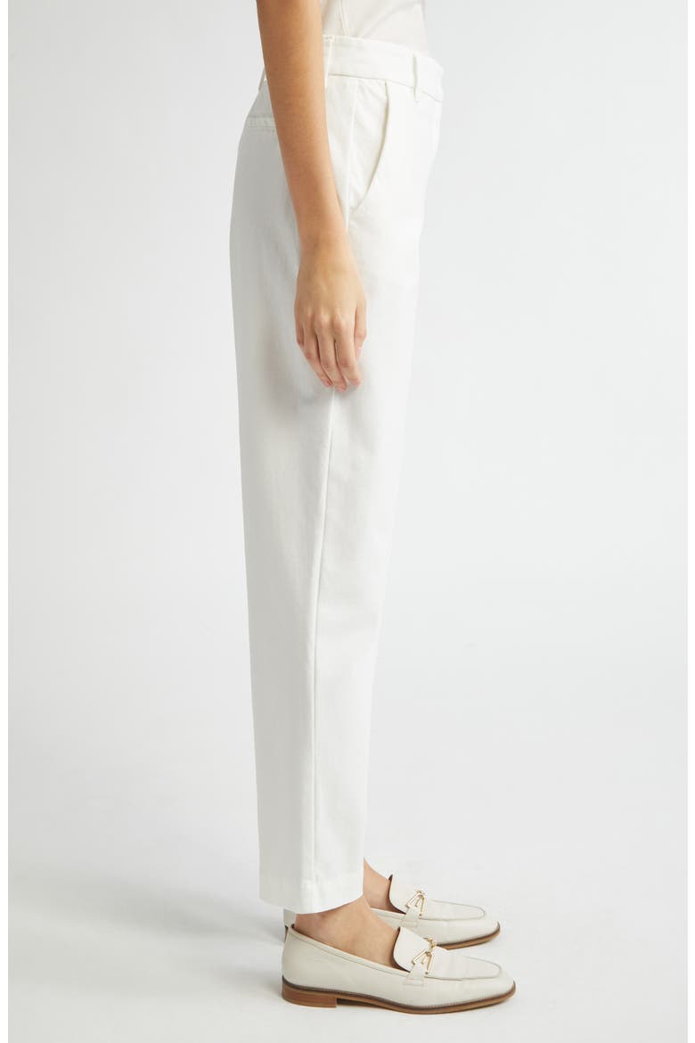 Cotton Blend Slim Fit Pants, Alternate, color, WHITE