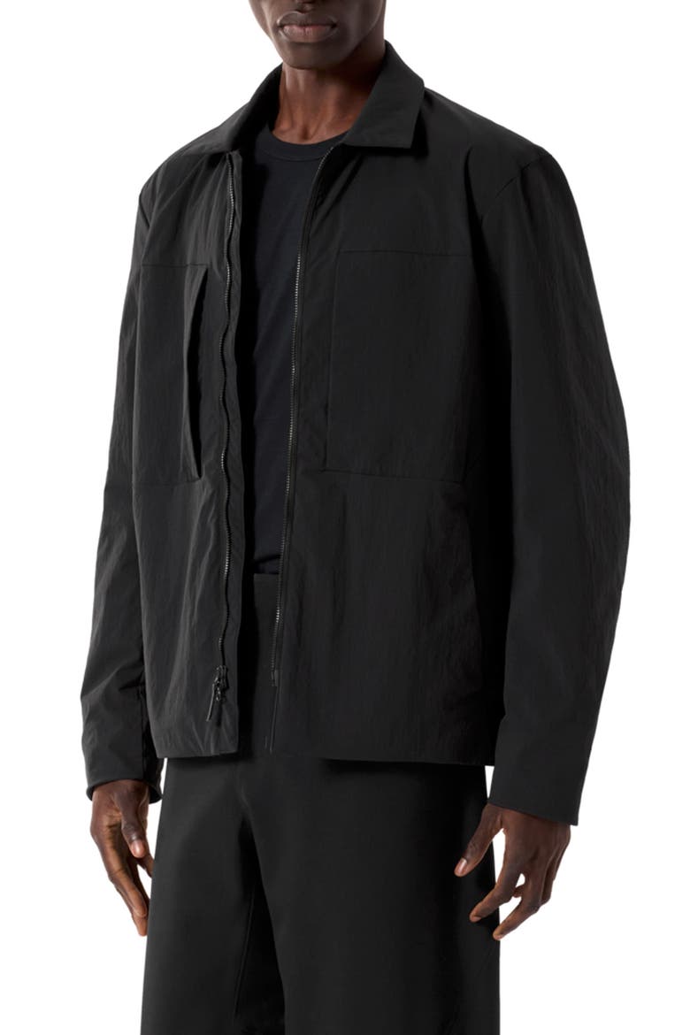 Mionn Water Resistant Insulated Overshirt, Main, color, BLACK