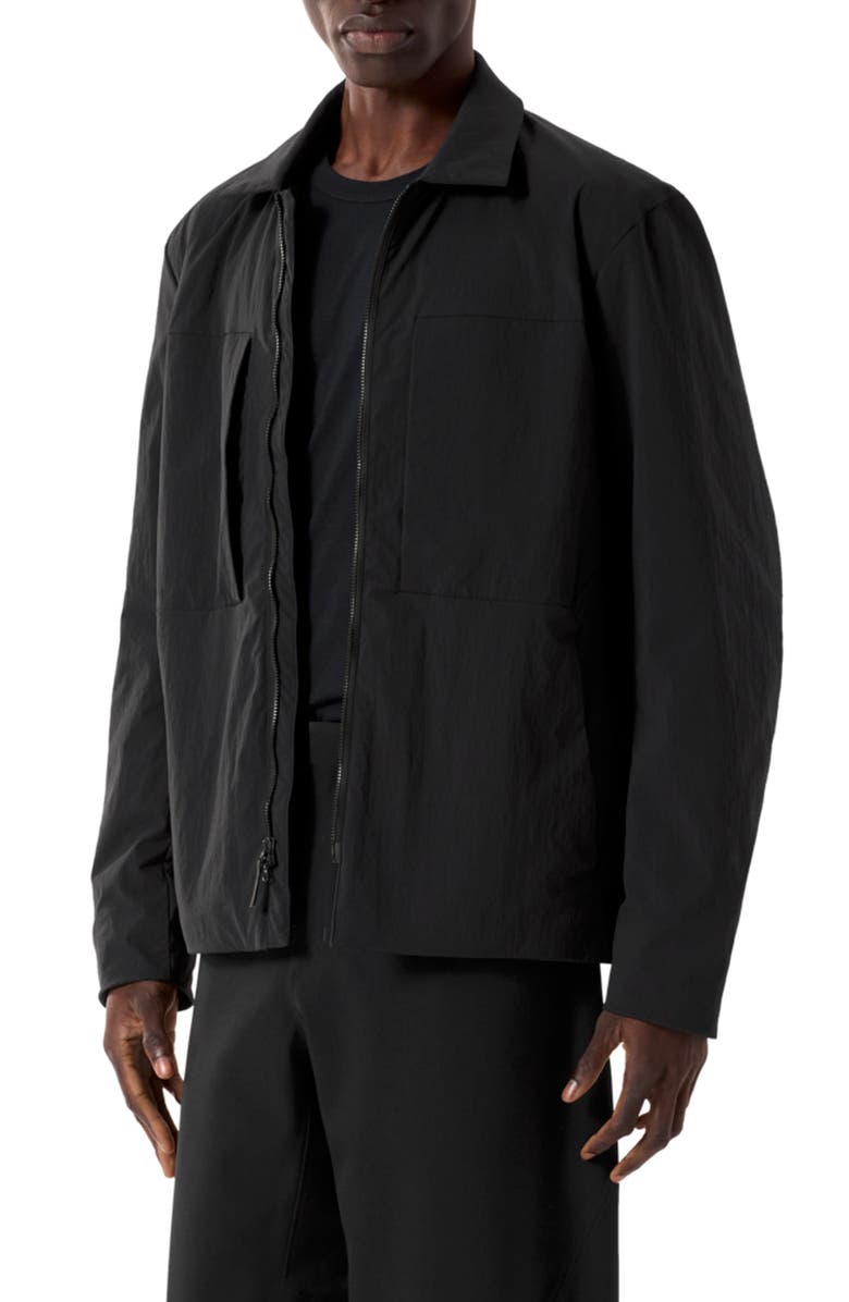 Veilance Mionn Water Resistant Insulated Overshirt, Main, color, Black