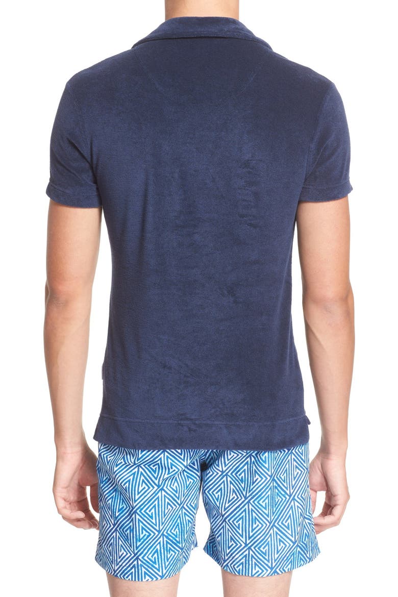 Terry Polo Shirt, Alternate, color, NAVY