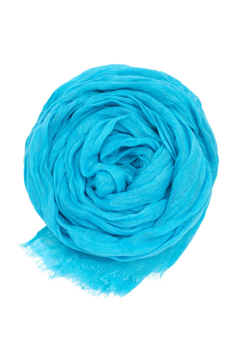 Polo Ralph Lauren Linen Scarf, Alternate, color, Perfect Turquoise