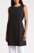 Eileen Fisher Longline Stretch Organic Cotton Vest