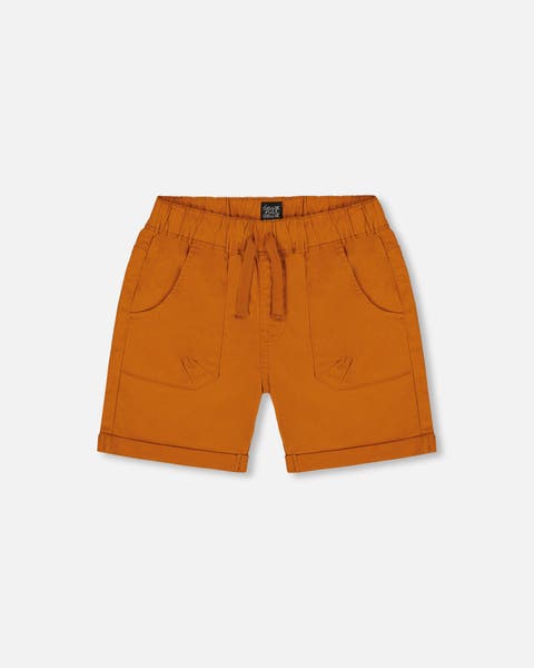 Baby Boy's Stretch Twill Short Vibrant Orange