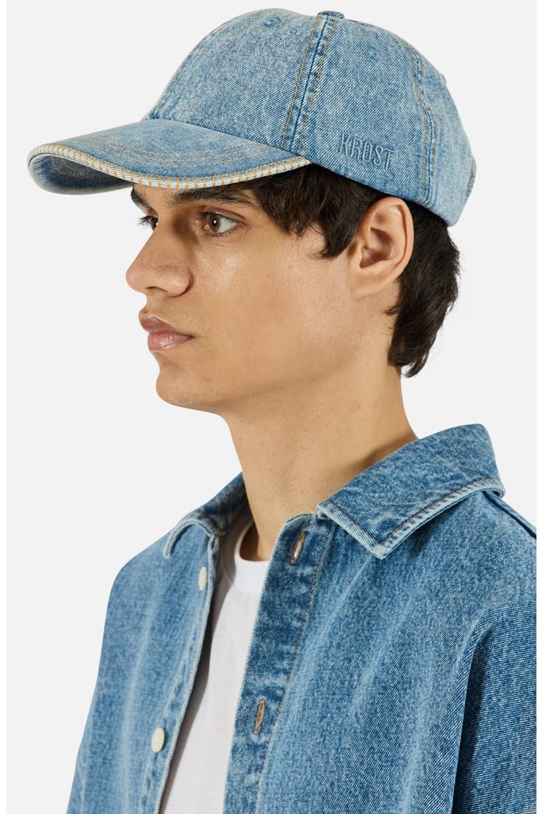 Denim Adjustable Baseball Cap, Alternate, color, MEDIUM WASH