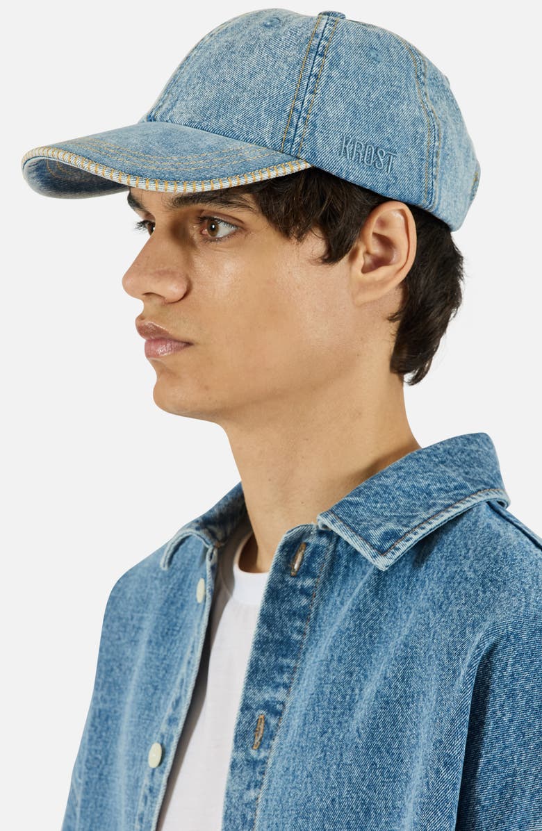 KROST Denim Adjustable Baseball Cap, Alternate, color, Medium Wash
