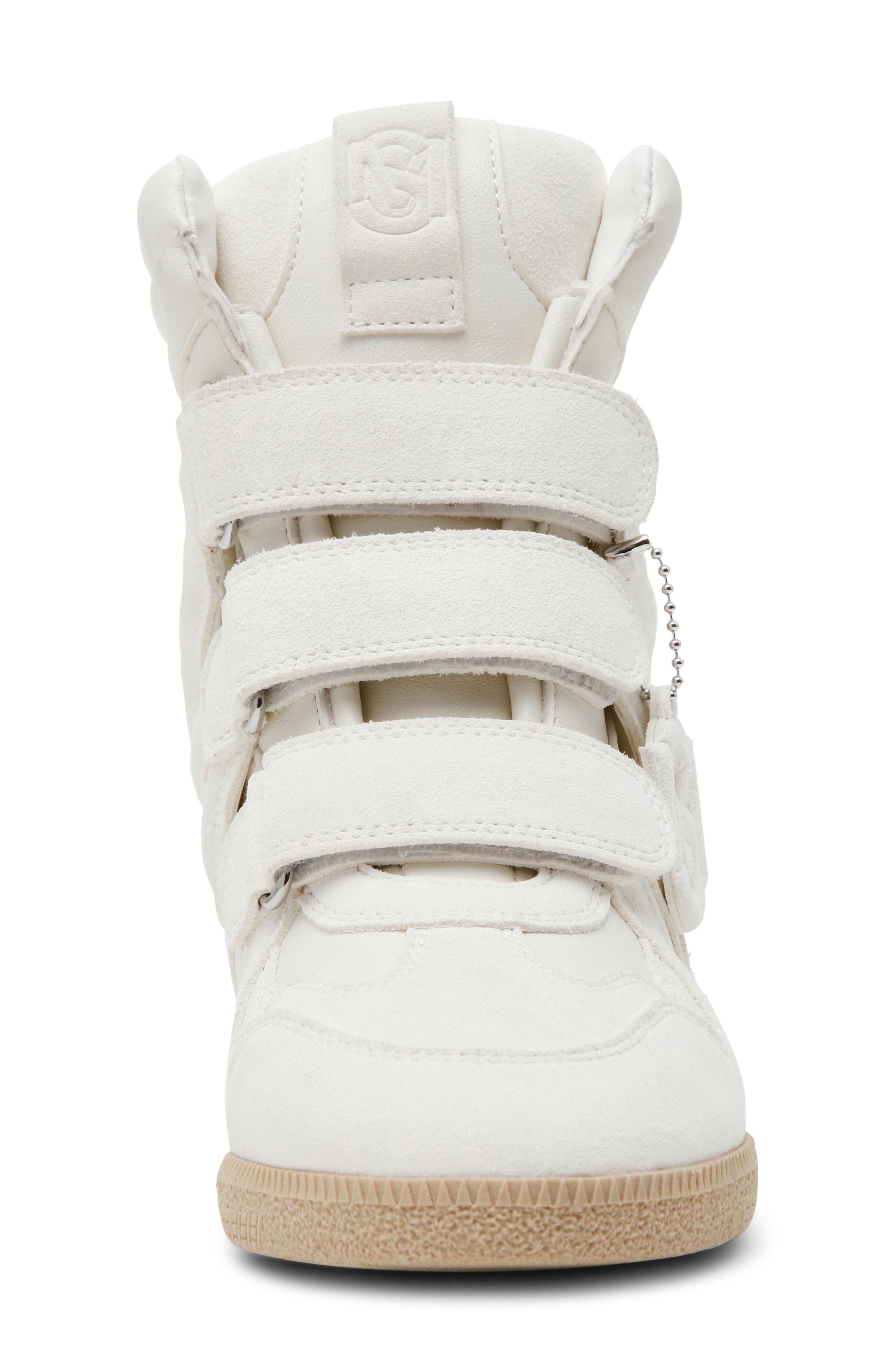 Mavis Wedge High Top Sneaker, Alternate, color, WHT SUEDE