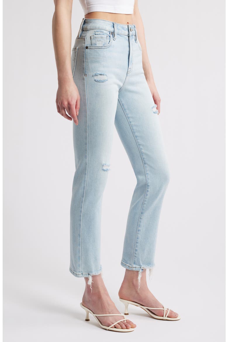 Fray Hem Ankle Cigarette Skinny Jeans, Alternate, color, LIGHT WASH