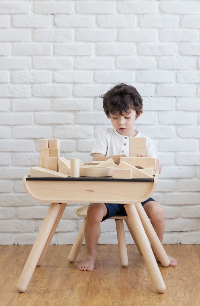 PlanToys<sup>®</sup> 50-Piece Block Playset, Alternate, color, Brown