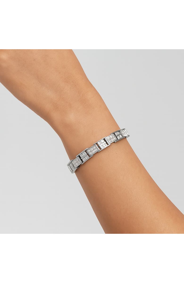 Haus of Brilliance 14K White Gold 10 5/8 Cttw Diamond Panel Link Bracelet - 7" Inches, Alternate, color, White