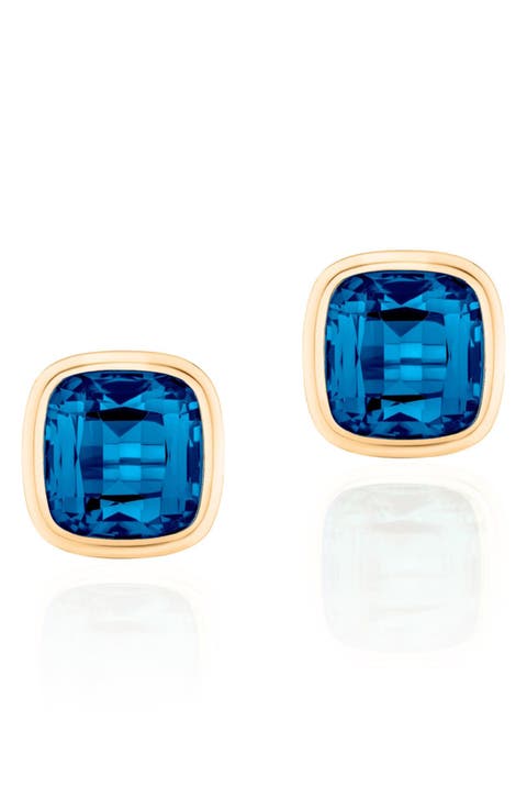 Manhattan Cushion Cut Stud Earrings