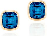 GOSHWARA Manhattan Cushion Cut Stud Earrings