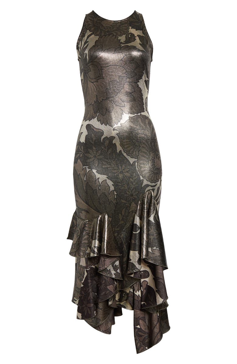 Etro Paisley Laminated Jersey Dress, Alternate, color, 