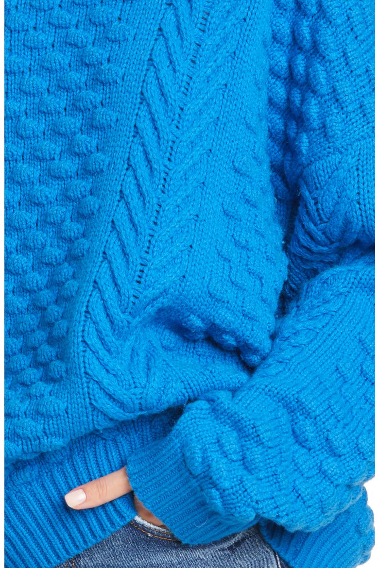 Tory Sport Oversize Merino Wool Blend Sweater, Alternate, color, GALLERIA BLUE