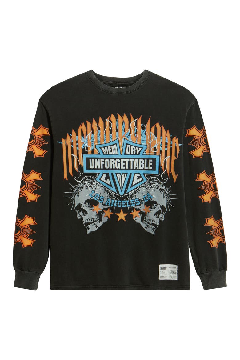 Flame Shield Oversize Cotton Graphic T-Shirt, Alternate, color, VINTAGE BLACK