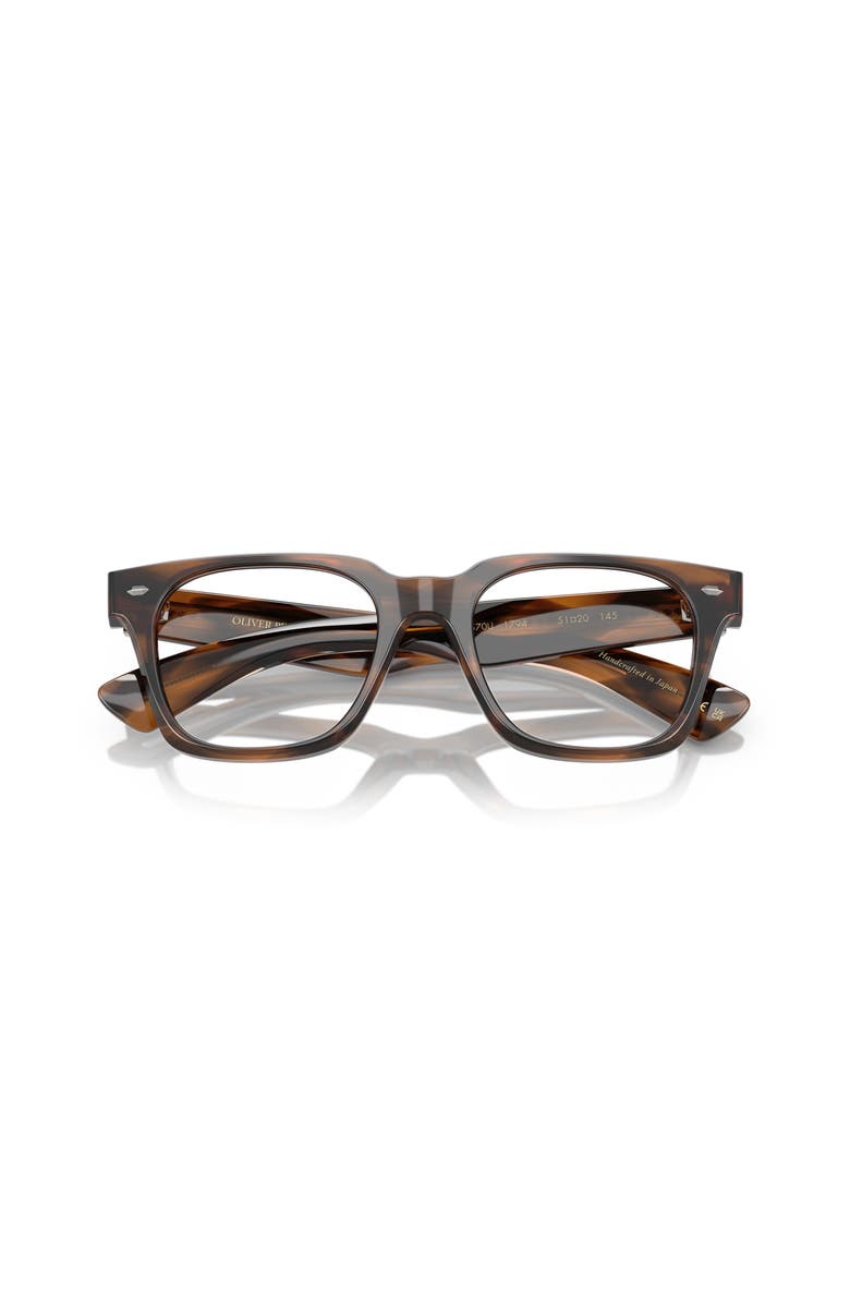 Oliver Peoples 51mm Rectangle optical glasses, Alternate, color, Brown