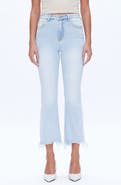 Bayeas High Waist Fray Hem Ankle Flare Jeans