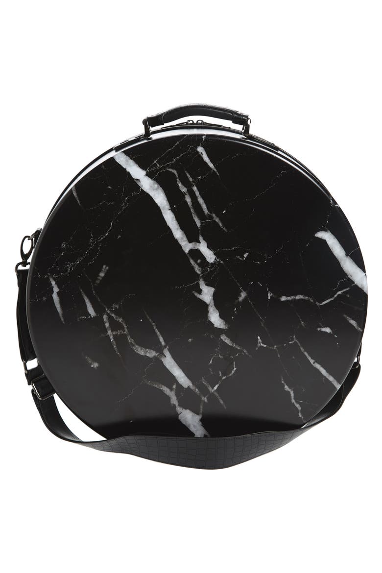 Baye Large Hardcase Hat Box, Alternate, color, MIDNIGHT MARBLE