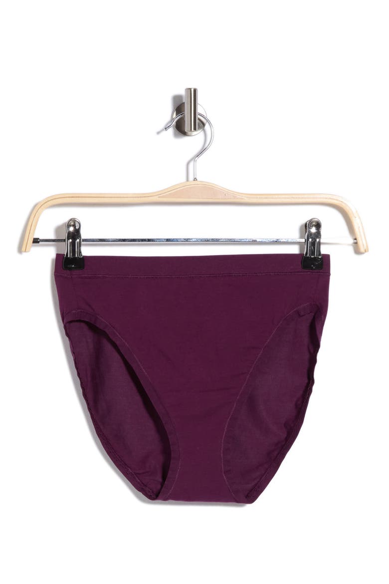 Understated Cotton Blend High Leg Briefs, Alternate, color, WINTER BLOOM