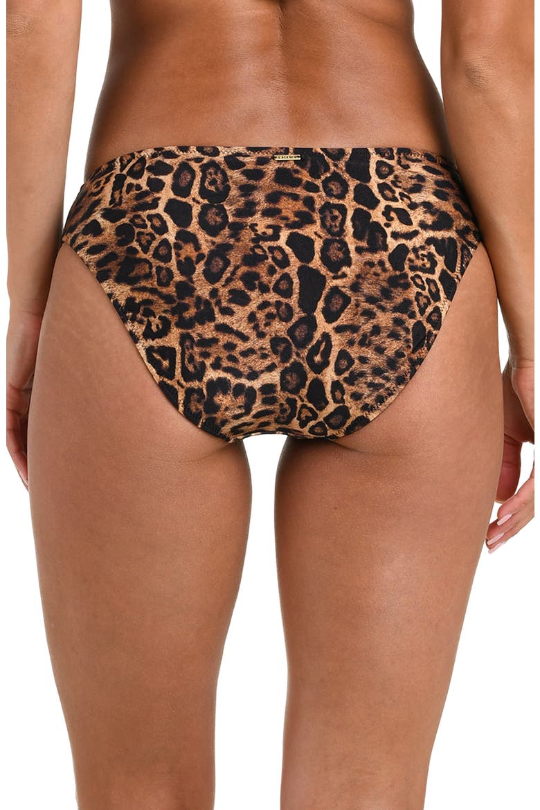 Nicole Patch Leopard Print Bikini Bottoms, Alternate, color, NATURAL