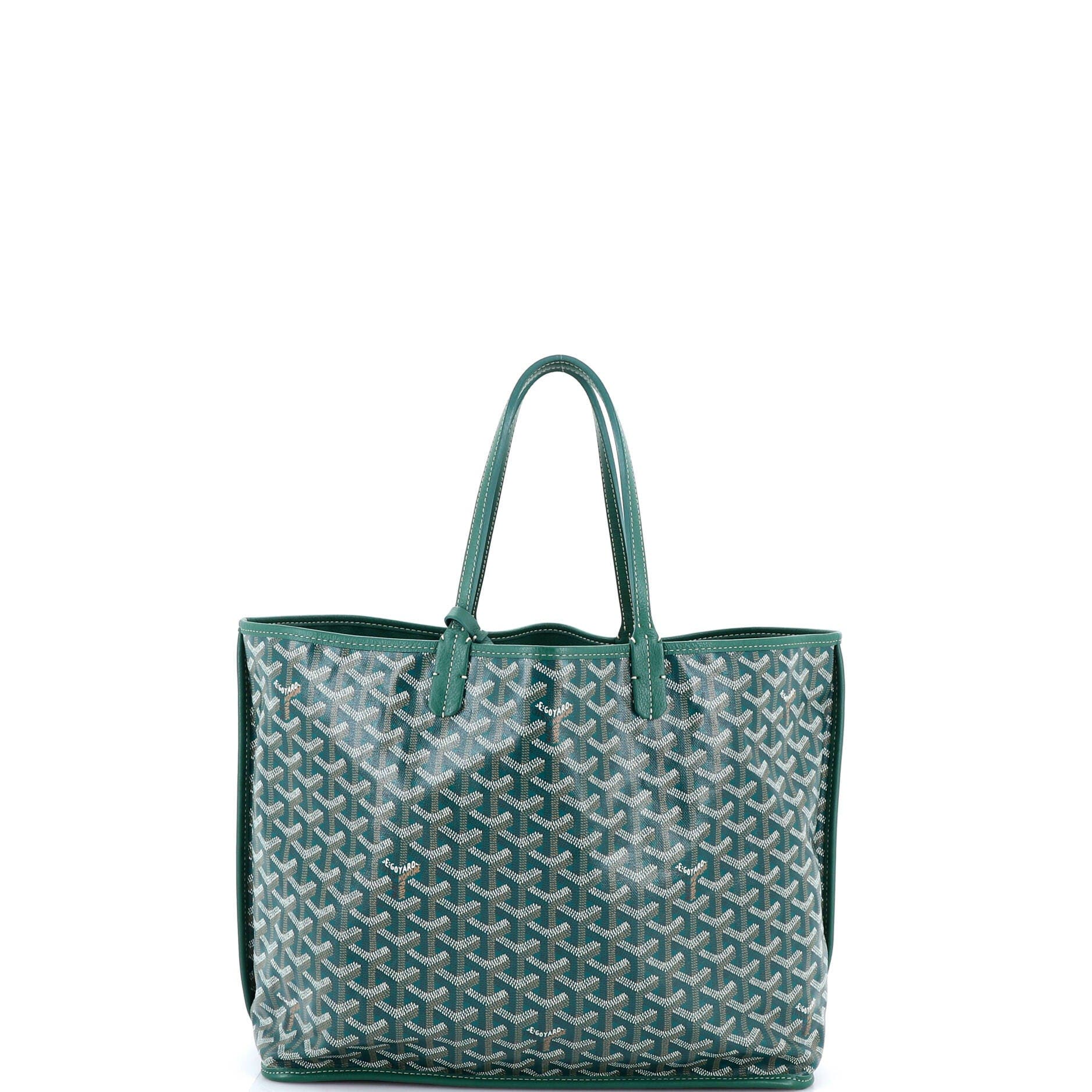 Pre-Owned Goyard Anjou Reversible Tote Coated Canvas PM, Main, color, Green
