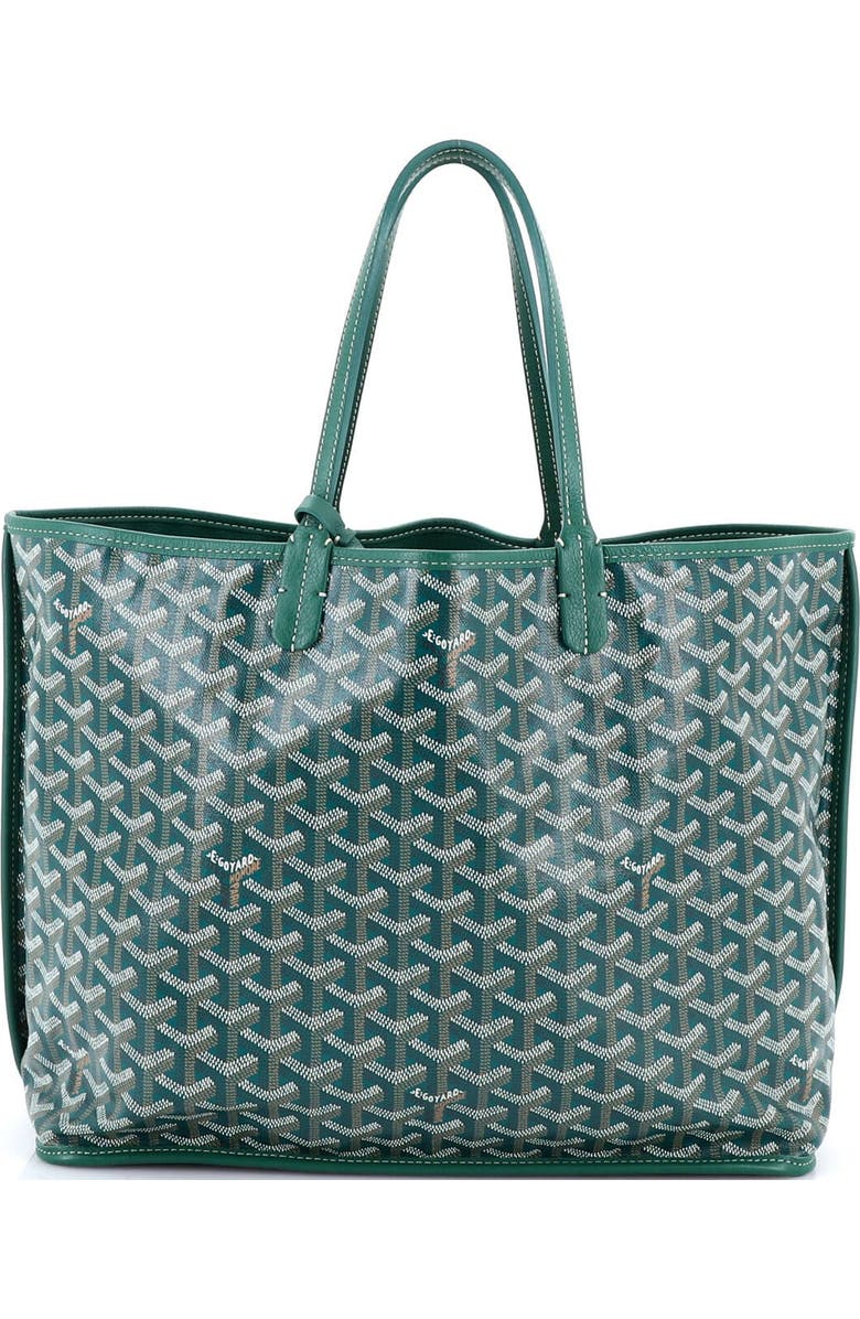 Pre-Owned Goyard Anjou Reversible Tote Coated Canvas PM, Main, color, Green