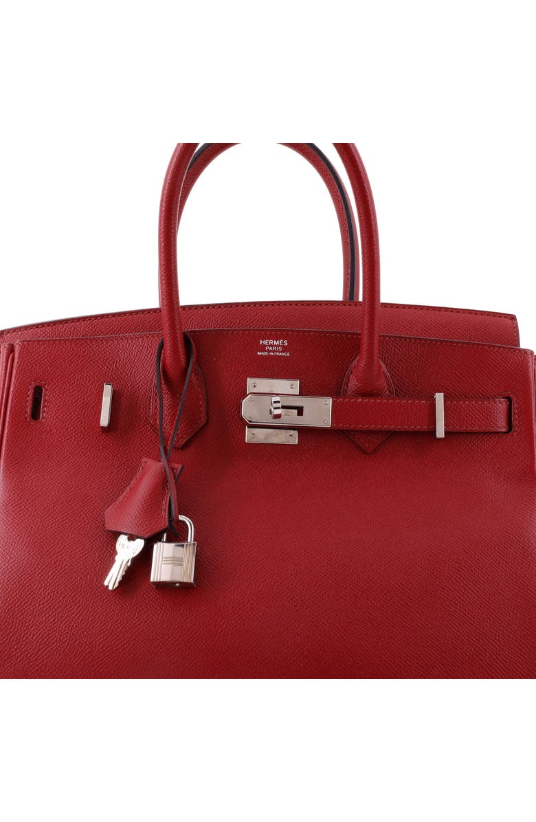 Pre-Owned Hermes Birkin Handbag Red Epsom with Palladium Hardware 30, Alternate, color, Rouge Grenat