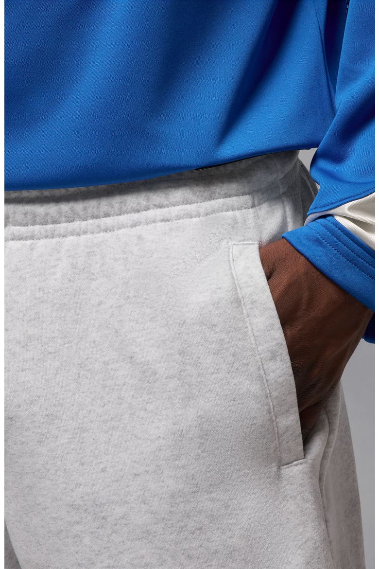 Collegiate Fleece Shorts, Alternate, color, BIRCH HEATHER/ BLACK