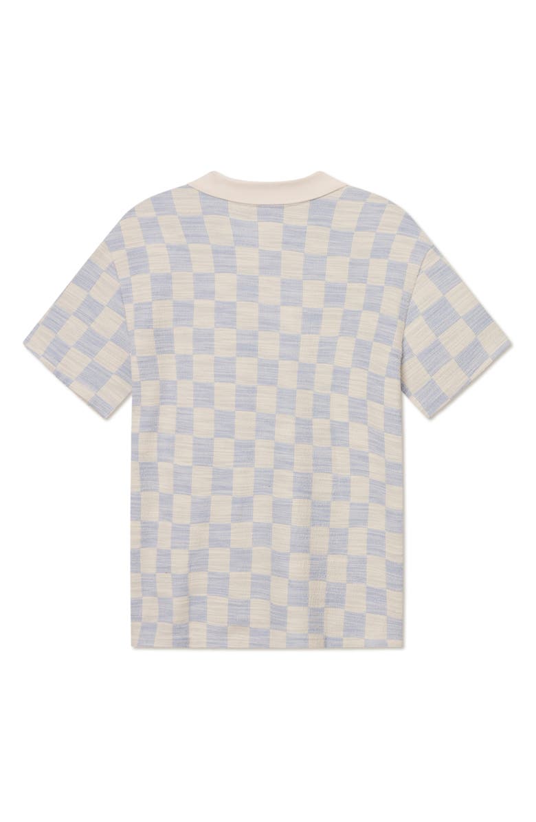 Les Deux Branson Check Jacquard Jersey Polo, Alternate, color, Ivory