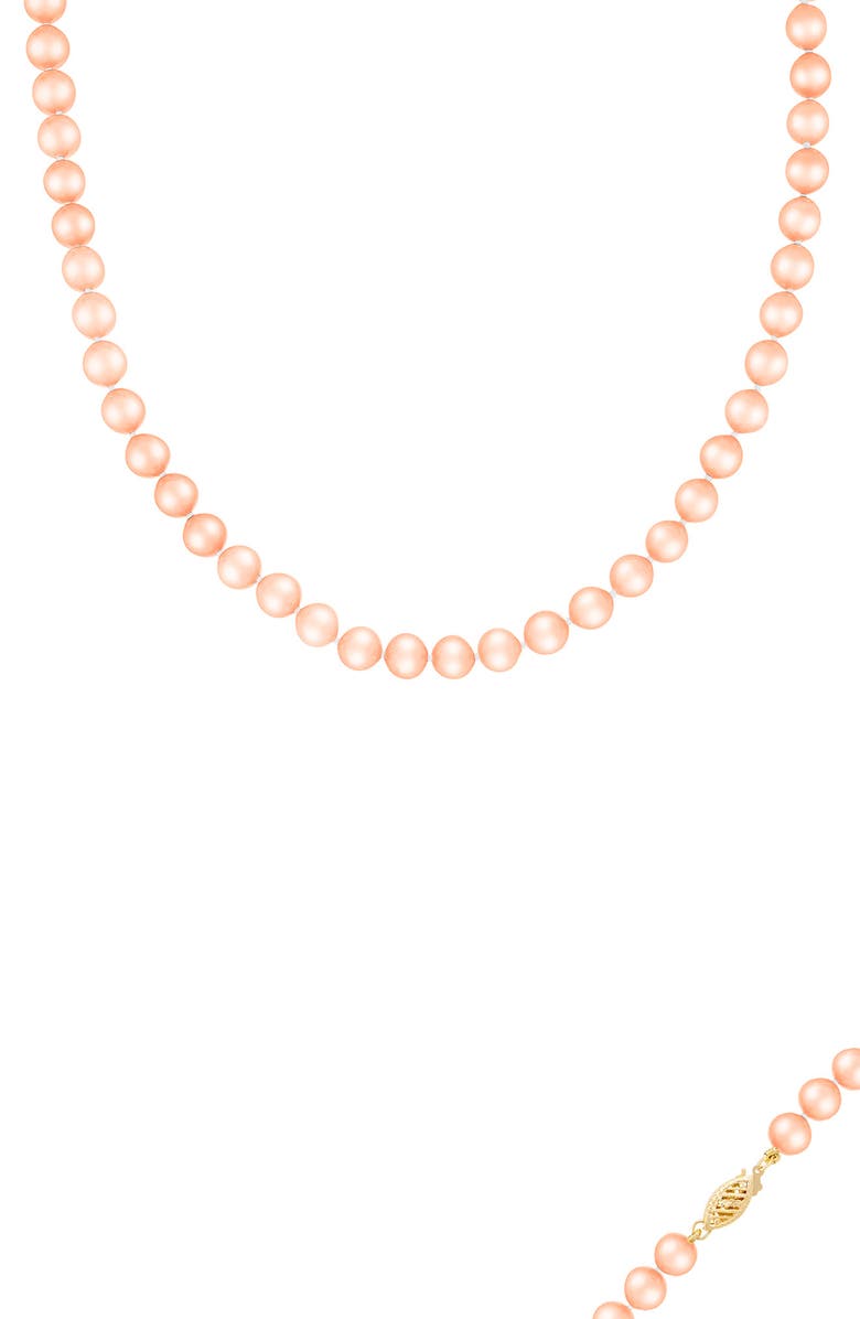 SPLENDID PEARLS Pink 7-8mm Freshwater Pearl Necklace, Main, color, Natural Pink