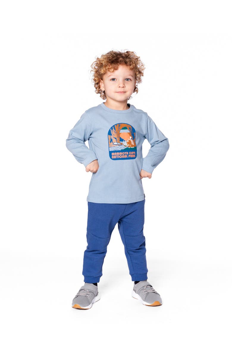 Deux par Deux Boy Organic Cotton Long Sleeve T-Shirt, Alternate, color, Light Blue