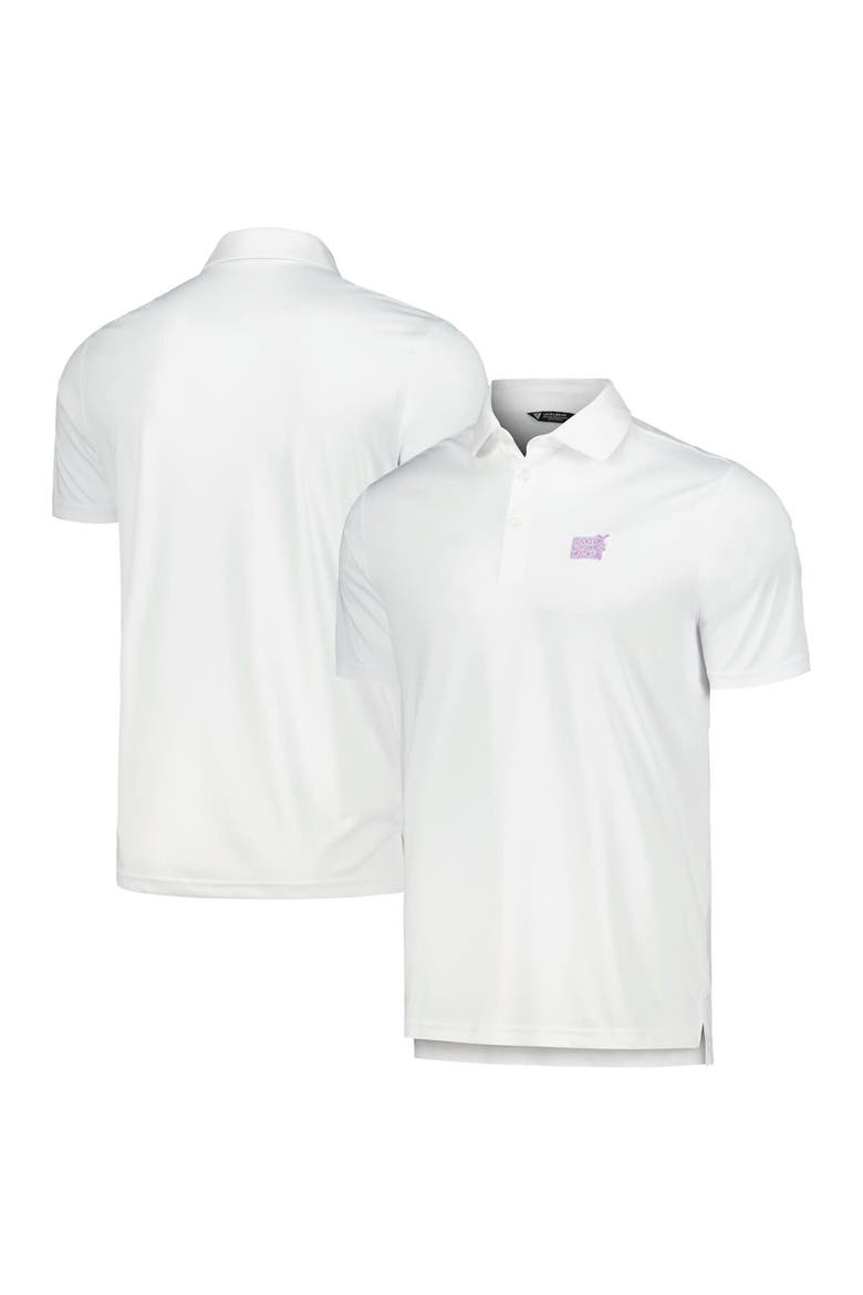 Men's Levelwear White NHL 2023 Hockey Fights Cancer Core Logo Polo, Main, color, White