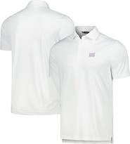 LEVELWEAR Men's Levelwear White NHL 2023 Hockey Fights Cancer Core Logo Polo