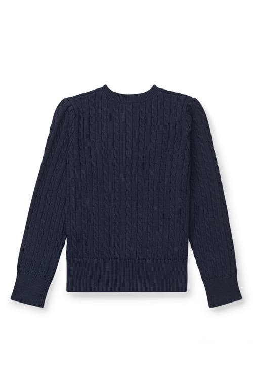 Polo Ralph Lauren Kids' Mini Cable Knit Cardigan In Animal Print